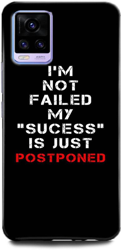 Afterglow Back Cover for Vivo V20 pro POSTPONED, ATTITUDE, BEST, KARMUGHIL, QUOTE, SAYINGS, BEST, KARMUGHIL  (Multicolor, Shock Proof, Pack of: 1)