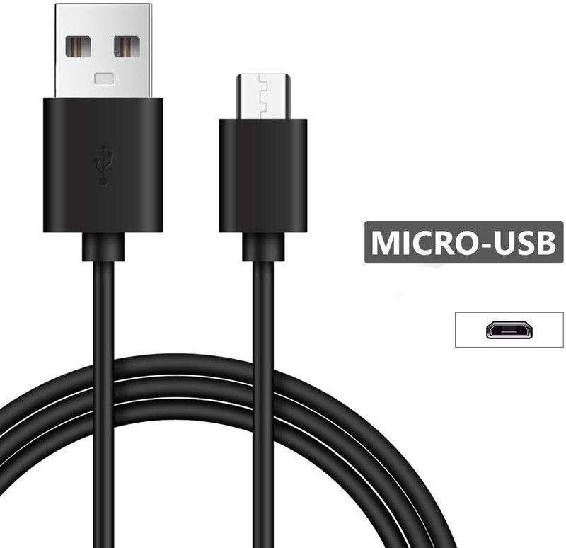 POZUB Micro USB Cable 1.2 m Data Transfer,High Speed Micro USB Data Cable Mobile Charging Cable Fast Charge  (Compatible with All Smartphone, All Android Mobile, All Tablet,, For Keypad Mobile, Black, One Cable)