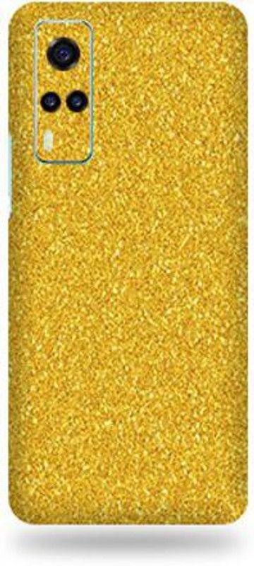 CLAXA Golden Glitter Vivo Y31 Back Skin Guard....., Golden Glitter Mobile Skin  (Golden Glitter Skin With Super matte finish.....)