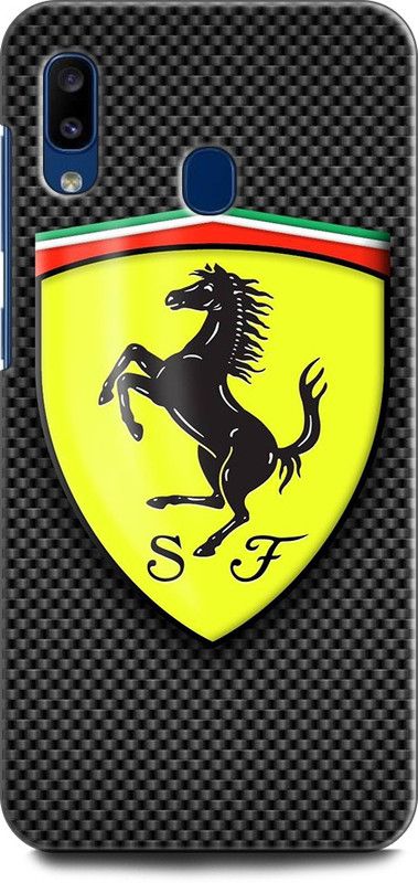 Afterglow Back Cover for SAMSUNG Galaxy A20 FERRARI, FERRARI LOGO, CAR, SPORTS CAR, SUPERCAR  (Multicolor, Shock Proof, Pack of: 1)