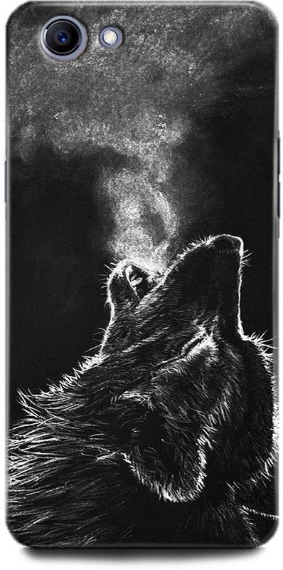 Afterglow Back Cover for Realme 1 GRAY WOLF, HOWL, MOON, WOLF  (Multicolor, Shock Proof, Pack of: 1)