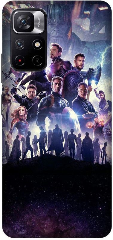 Yoprint Back Cover for Redmi Note 11t 5G Avengers Team Printed cover  (Multicolor, Hard Case, Pack of: 1)