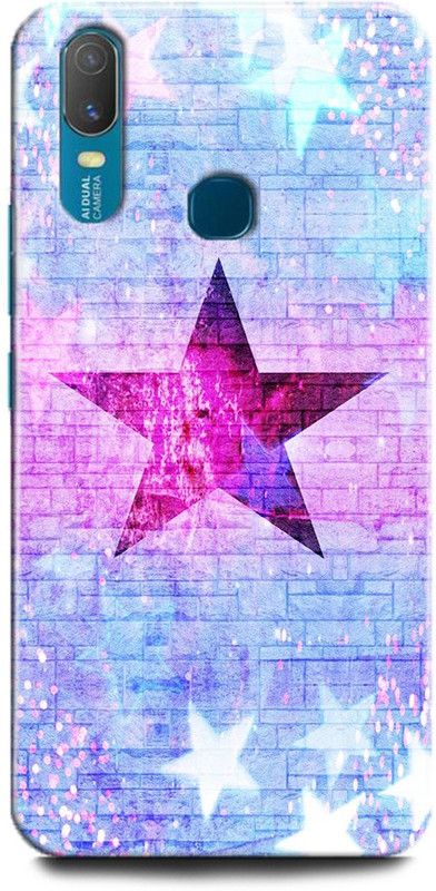 INDICRAFT Back Cover for Vivo Y11, Vvo 1906 STAR, COLOURFULL, WALL, ABSTRACT, TEXTURE, GLITTER  (Multicolor, Hard Case, Pack of: 1)