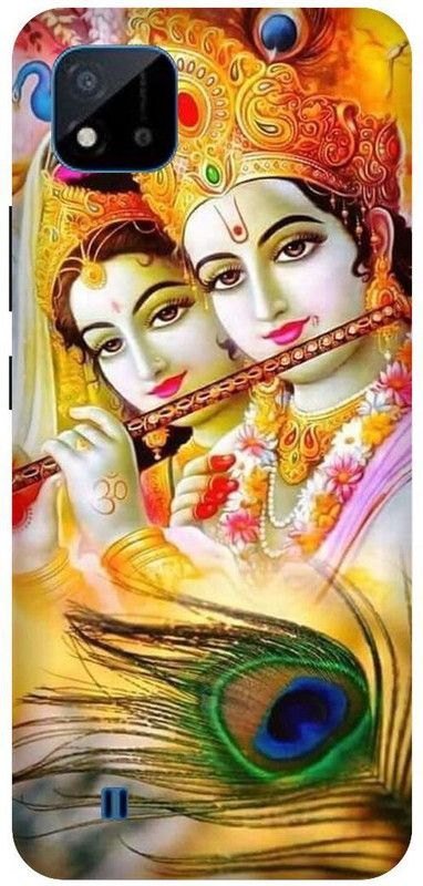 3D U PRINT Back Cover for Realme C20 ,Realme C11 (2021) ,RMX3231 Krishna , Krishan ji,khana  (Yellow, Waterproof, Pack of: 1)