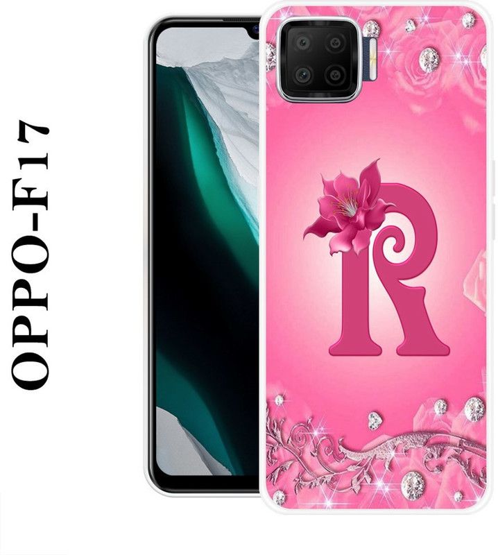 BAGRA Back Cover for Oppo F17  (Pink, Silver, Silicon)
