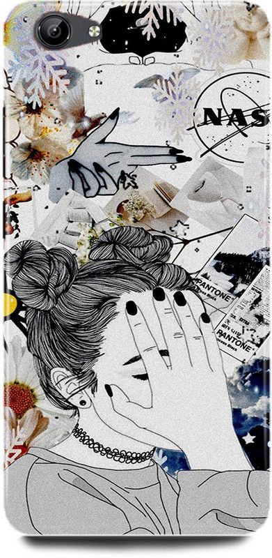 DIKRO Back Cover for vivo Y53, 1606, CUTE, GIRL, LOVELY, GIRL, SKETCH, ART  (Multicolor, Hard Case, Pack of: 1)