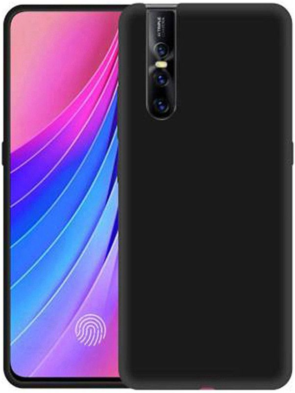 Mozo Mobilecovers Back Cover for Vivo V15 pro  (Black, Shock Proof, Silicon, Pack of: 1)
