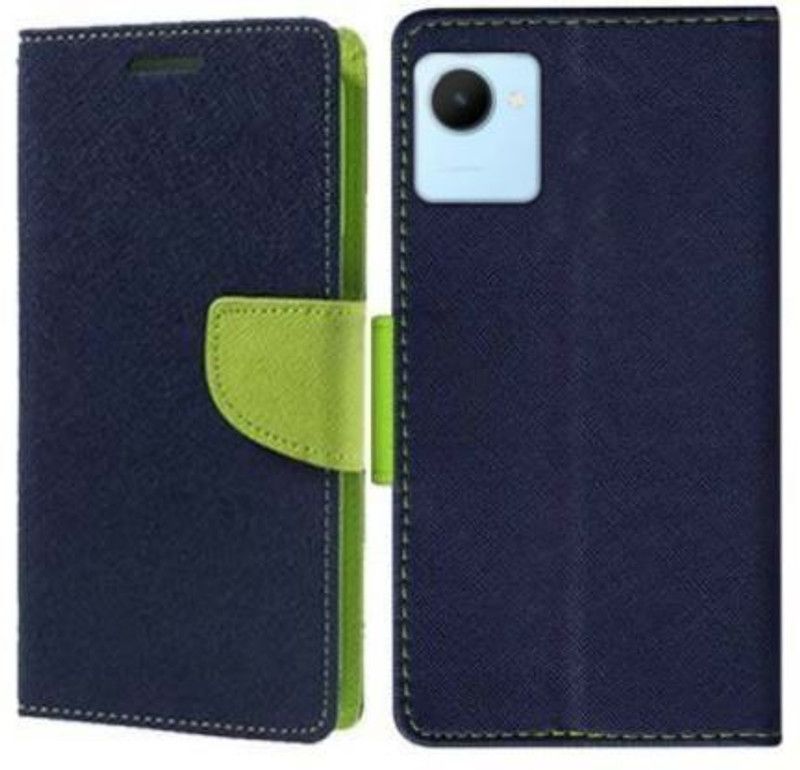 RharanxyN Back Cover for Realme C30 back glass  (Blue, Magnetic Case, Pack of: 1)