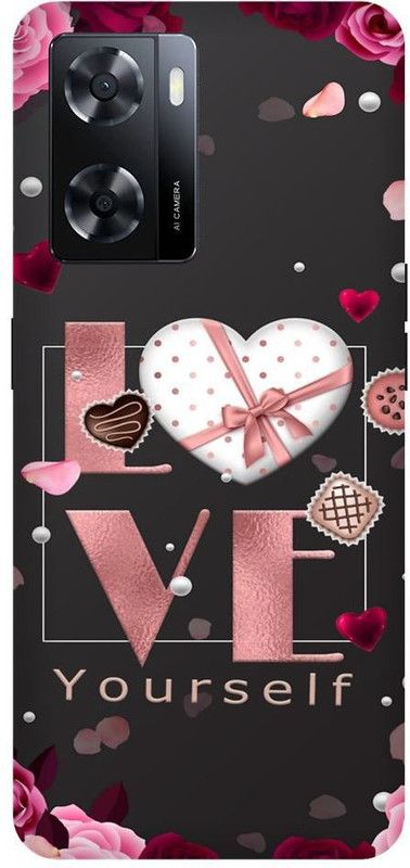 OLIWER Back Cover for OPPO A57 2022 Love, Love, Heart Wallpaper PRINTED BACK COVER  (Multicolor, Hard Case, Pack of: 1)