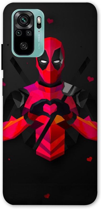 Upshot Back Cover for Redmi Note 10  (Black, Red, Flexible, Silicon, Pack of: 1)