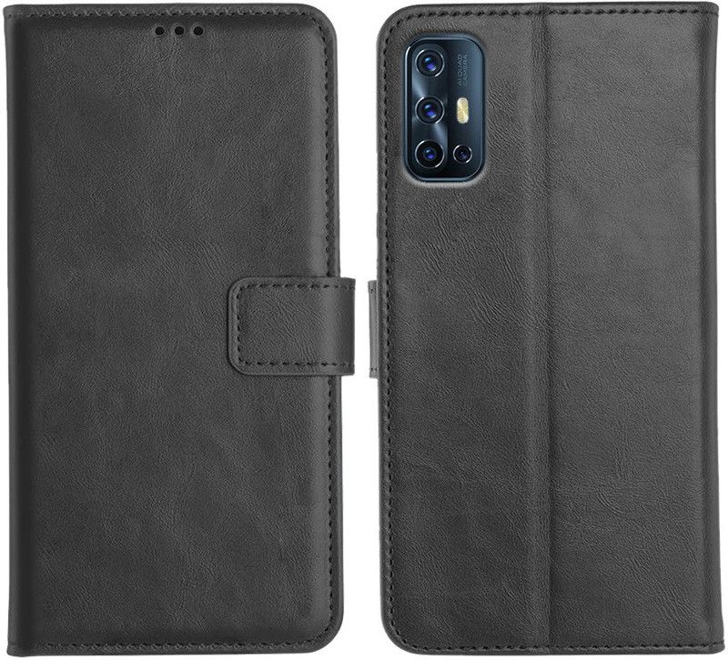 Orosky Flip Cover for Vivo V17  (Black, Dual Protection)