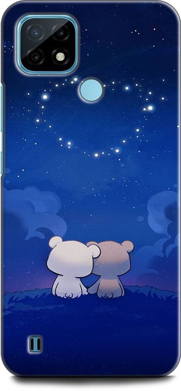 WallCraft Back Cover for Realme C21, RMX3201 LOVE, KITTY, COUPLE, EMOJII, CUTE CAT, TENOR, CARTONE  (Multicolor, Dual Protection, Pack of: 1)