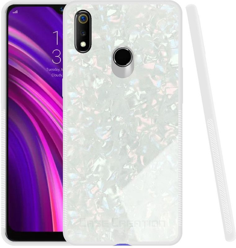 CASE CREATION Back Cover for Realme 3 Pro  (White, 3D Case, Pack of: 1)