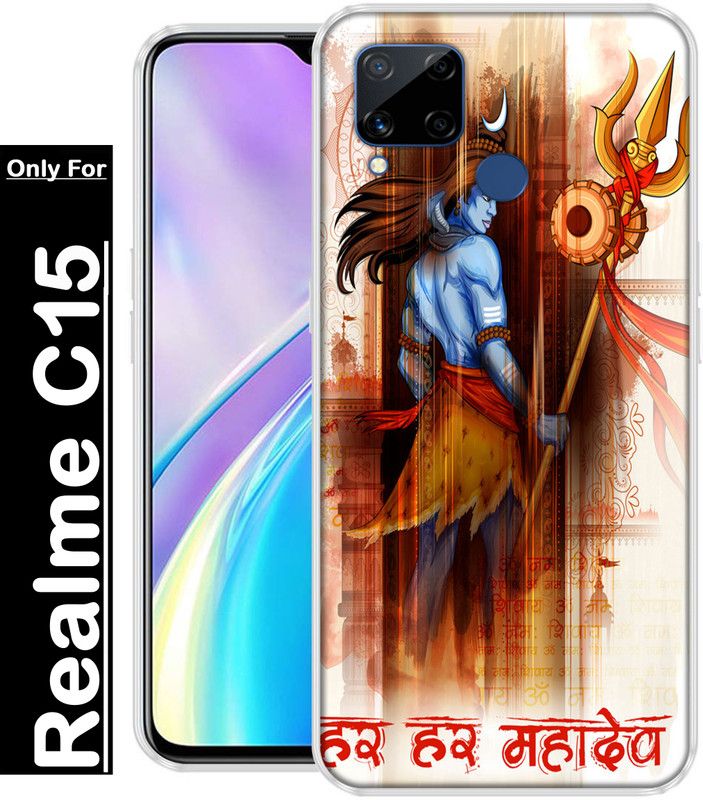 INDIALAND Back Cover for Realme C15  (Multicolor, Grip Case, Silicon, Pack of: 1)