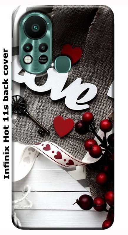Lesend Back Cover for Infinix Hot 11S  (Black, White, Dual Protection, Silicon, Pack of: 1)