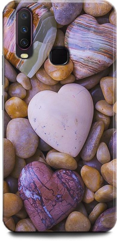 INDICRAFT Back Cover for Vivo Y15, Vivo 1901, stones heart, Printed  (Multicolor, Shock Proof, Pack of: 1)