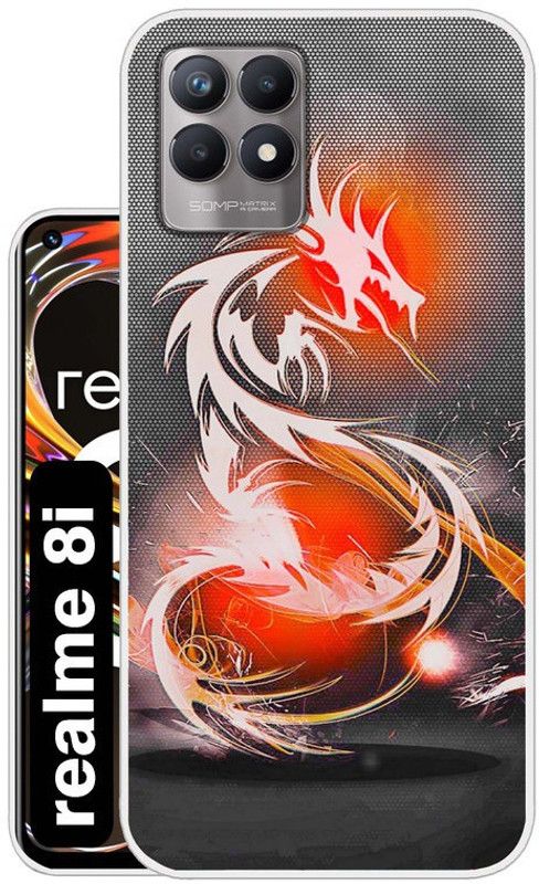 Case Club Back Cover for realme 8i  (Gold, Grip Case, Silicon, Pack of: 1)