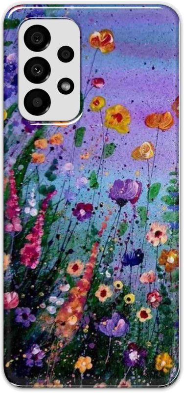 NDCOM Back Cover for Samsung Galaxy A73 5G Flowers Design Printed  (Multicolor, Hard Case, Pack of: 1)