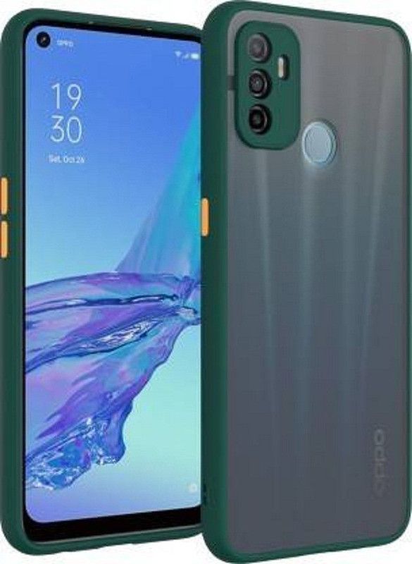 BVR Back Cover for Oppo A53 (Green, Shock Proof)  (Green, Pack of: 1)