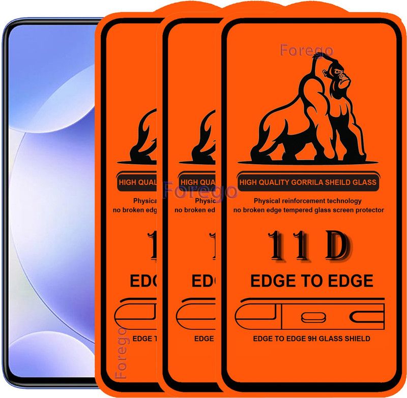 Forego Edge To Edge Tempered Glass for Mi K30  (Pack of 3)