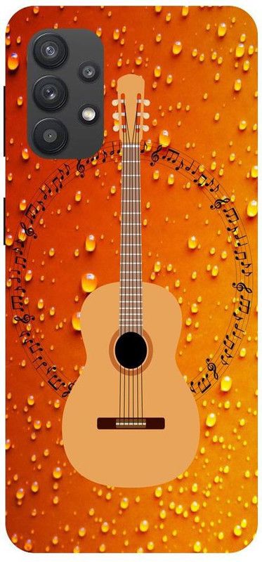 Wall Art Back Cover for SAMSUNG GALAXY M32 (5G) Water Drops Orange, Water Splash, Rain Printed  (Multicolor, Dual Protection, Pack of: 1)