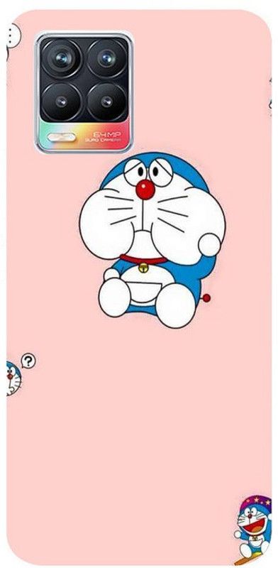 Golden Mask Back Cover for Sky Hawk Back Cover For Realme 8 Doremon Cartoon  (Multicolor, Waterproof, Silicon, Pack of: 1)