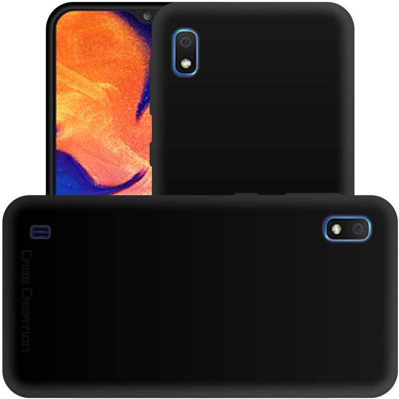 CASE CREATION Back Cover for Samsung Galaxy A10 6.20"inch 2019 Soft Flexible Back case with smooth finish  (Black, Grip Case, Pack of: 1)