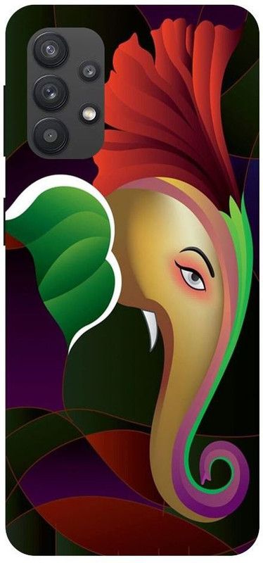 Wall Art Back Cover for SAMSUNG GALAXY M32 (5G) Ganesh Art, Ganesha Painting, Ganesh JI Printed  (Multicolor, Dual Protection, Pack of: 1)