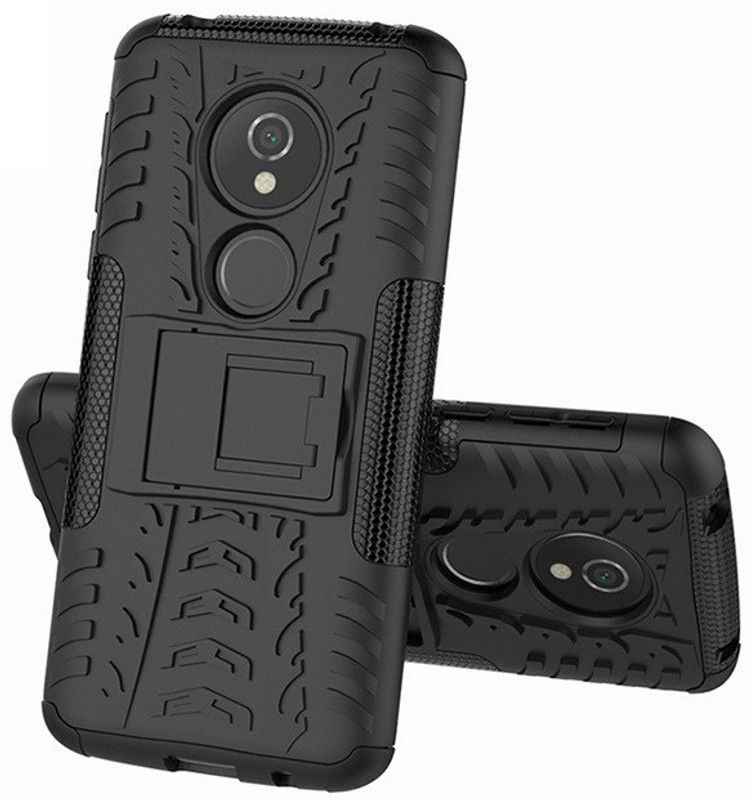 MOBIRUSH Back Cover for Motorola Moto G6 Play  (Black, Rugged Armor, Pack of: 1)