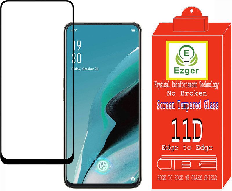EZGER Tempered Glass Guard for Vivo Z1 Pro, Vivo V15, Realme X, OPPO K3, OPPO Reno 2z, Oppo Reno2 F  (Pack of 1)