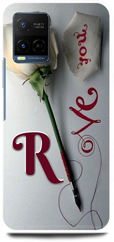 play fast Back Cover for Vivo Y33s, V2109 R, NAME, LETTER, ALPHABET, LOVE  (Silver, Hard Case, Pack of: 1)