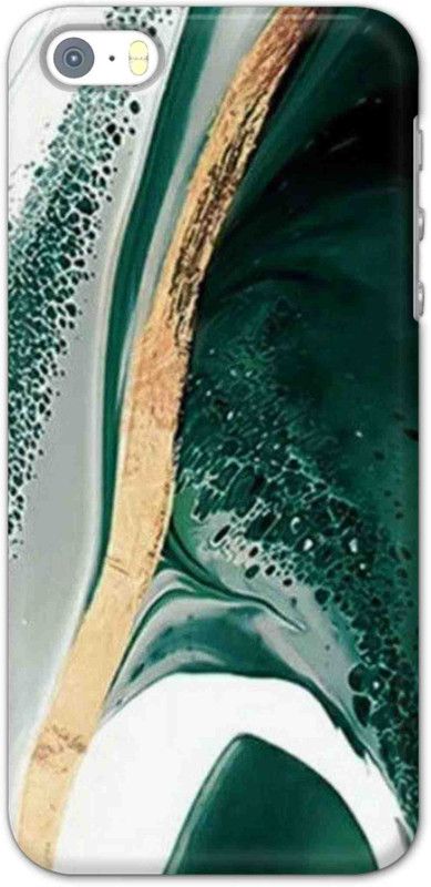 NDCOM Back Cover for iPhone SE Green Marble Printed  (Multicolor, Hard Case, Pack of: 1)