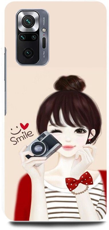 FRONK Back Cover for REDMI Note 10 Pro Max, CUTE, GIRL, LOVELY, GIRL, SMILE  (White, Hard Case, Pack of: 1)