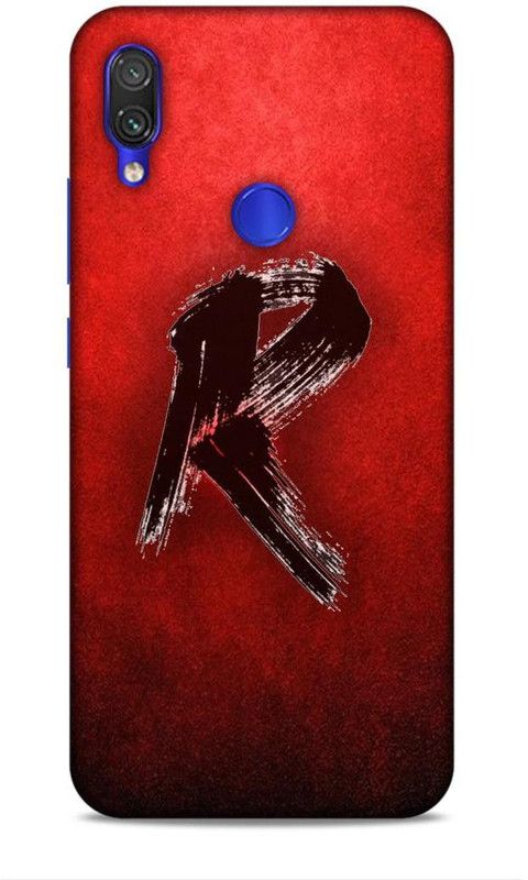MAPPLE Back Cover for Redmi Note 7 (R / Letter / Alphabet / Name)  (Multicolor, Hard Case, Pack of: 1)