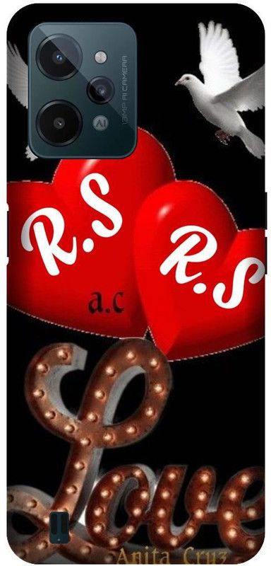 VS PRINT LINK Back Cover for Realme C31 , RMX3501 ,RS, R LOVES S, RS NAME, RS Love Printed  (Red, Hard Case, Pack of: 1)