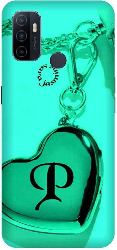 VS PRINT LINK Back Cover for OPPO A33 \ CPH2137 \ P letter,P name P word , Printed Back Cover  (Green, Hard Case, Pack of: 1)