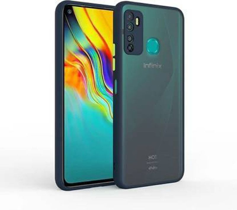 MOBIRUSH Back Cover for Infinix Hot 9  (Blue, Camera Bump Protector, Pack of: 1)