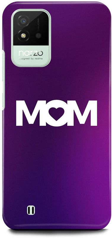 FUGGA Back Cover for realme Narzo 50i, MAA, MOM, MOTHER, AAI  (Purple, Hard Case, Pack of: 1)