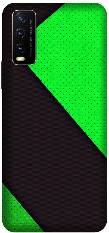 Yoprint Back Cover for V2029/Vivo Y20/ Green and grey design Printed  (Multicolor, Shock Proof, Pack of: 1)