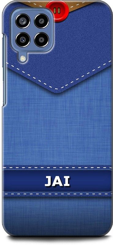 WallCraft Back Cover for SAMSUNG Galaxy M33 5G JAI NAME, J LETTER, BLUE, JEANS, ALPHABET, DESIGN  (Multicolor, Dual Protection, Pack of: 1)