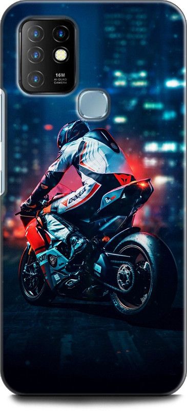 WallCraft Back Cover for Infinix Hot 10 BIKE, BIKE LOVER, SUPERBIKE, BIKE RIDER, GO TO RIDE  (Multicolor, Dual Protection, Pack of: 1)