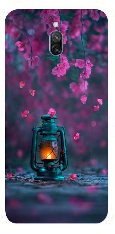 Golden Mask Back Cover for Redmi 8A Dual Pink Flower And Lantern  (Multicolor, Waterproof, Silicon, Pack of: 1)