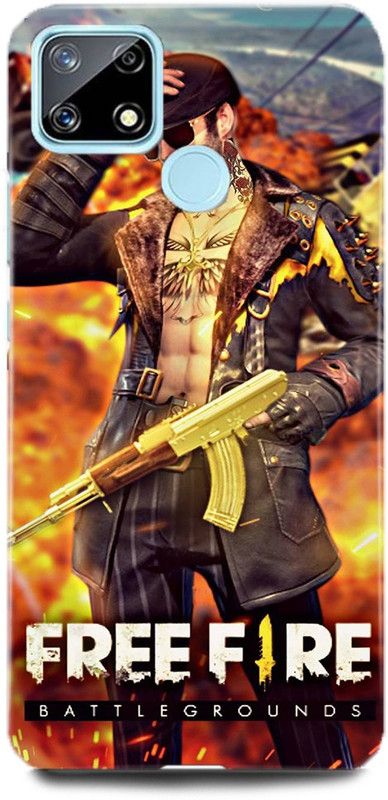 FUGGA Back Cover for realme C25, RMX3193, FREE, FIRE, GAME, BATTLEGROUND. GAME  (Multicolor, Hard Case, Pack of: 1)