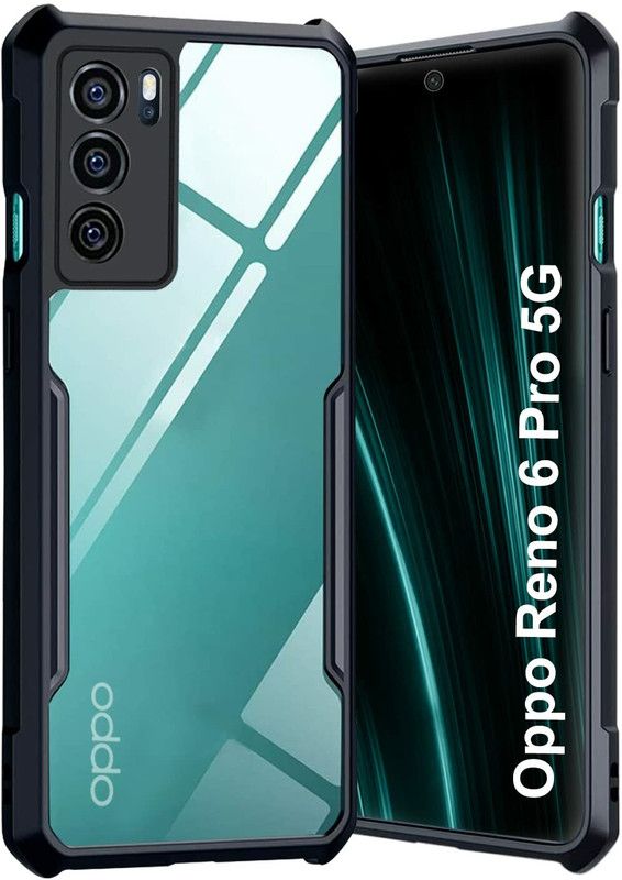 Sendrata Back Cover for Oppo Reno 6 Pro 5G  (Black, Pack of: 1)