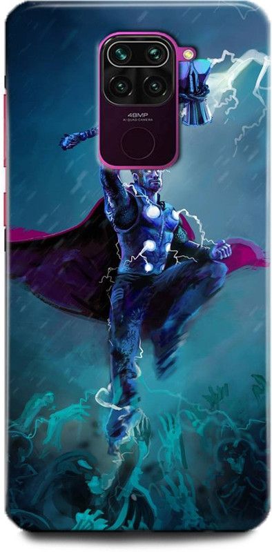 INDICRAFT Back Cover for Redmi Note 9 THOR, THOR HAMMER, AVENGER, MARVEL, SUPERHERO, COMIC  (Multicolor, Hard Case, Pack of: 1)