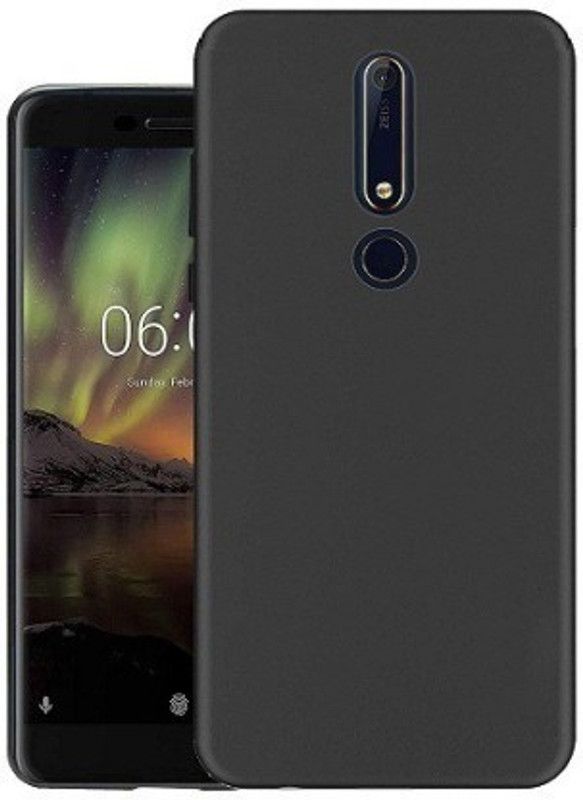 VCASE Back Cover for Nokia 6.1 Plus  (Black, Dual Protection)