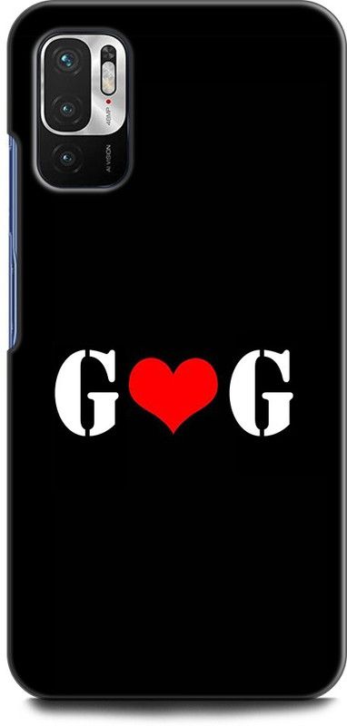 Afterglow Back Cover for Redmi Note 10T 5G G G, G LOVES G, NAME, LETTER, ALPHABET, GG LOVE, HART  (Multicolor, Shock Proof, Pack of: 1)