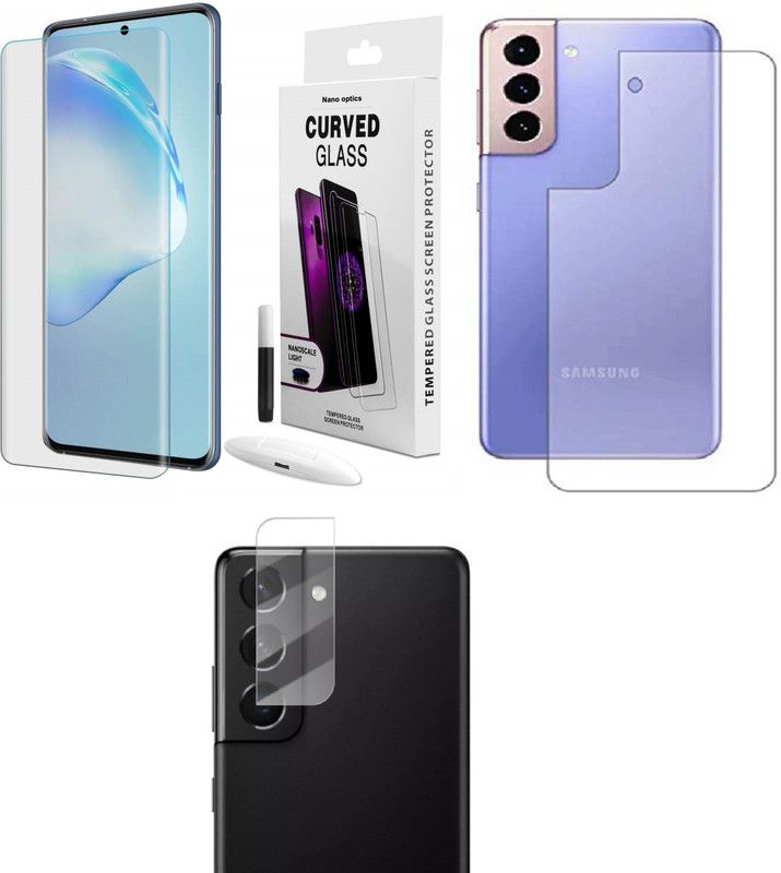 COVER CAPITAL Front and Back Tempered Glass for Samsung Galaxy S22 Plus 5G  (Pack of 3)