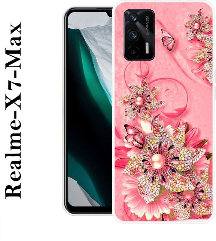 REDFLY Back Cover for Realme X7 Max  (Pink, Silicon)