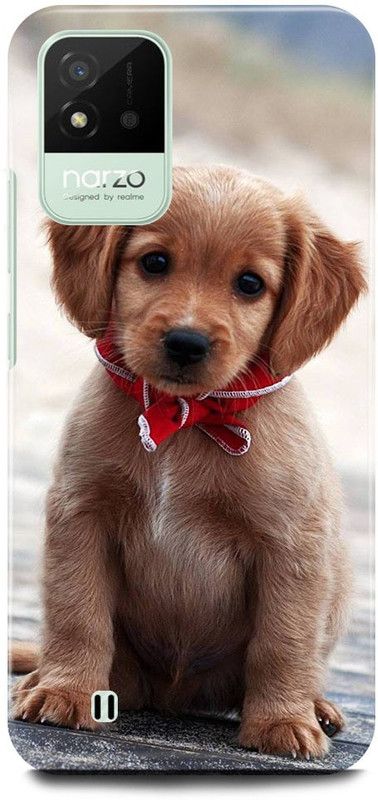 FUGGA Back Cover for realme Narzo 50i, DOG, PUPPIE, CUTE, DOG, LOVELY, BABY  (Brown, Hard Case, Pack of: 1)